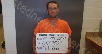 FLICK, DANIEL | 2021-07-03 00:28:00 Crawford County, Indiana Booking
