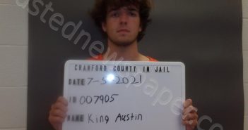 KING, AUSTIN MYLES | 2021-07-05 19:57:00 Crawford County, Indiana Booking