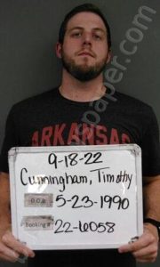 CUNNINGHAM, TIMOTHY JAMES | 2024-08-19 18:57:00 Sebastian County, Arkansas Booking