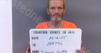 JOHNSON, SCOTTIE | 2025-05-12 21:18:00 Crawford County, Indiana Booking