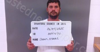 BEAN, ISAAC | 2025-06-09 07:03:00 Crawford County, Indiana Booking
