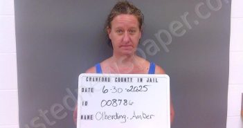 OLBERDING, AMBER S | 2025-06-30 12:05:00 Crawford County, Indiana Booking